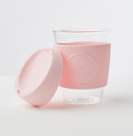 Neon Kactus Reusable Glass Coffee Cup - 380ml